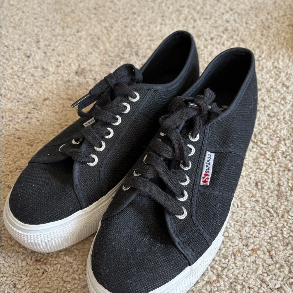 Superga Black Canvas Sneakers
